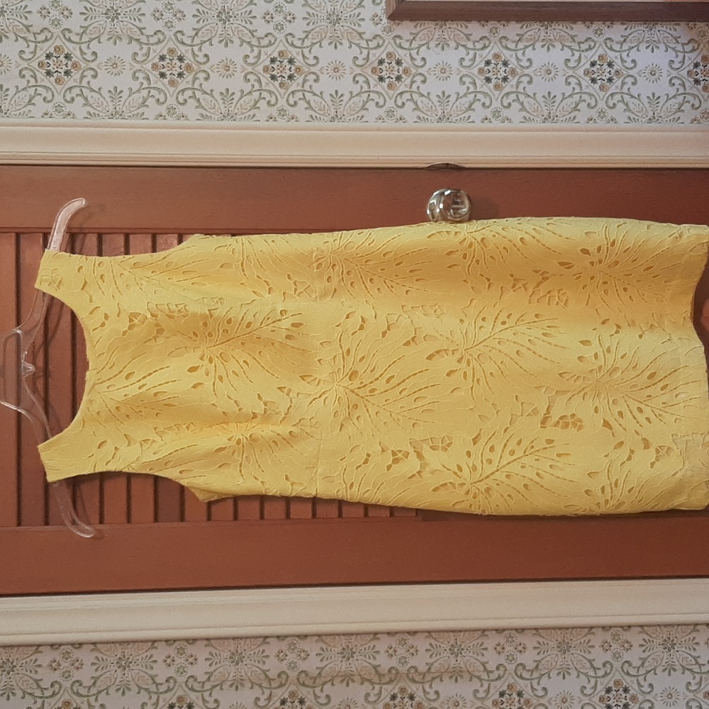 Talbots Yellow Floral Sleeveless Dress Size 4